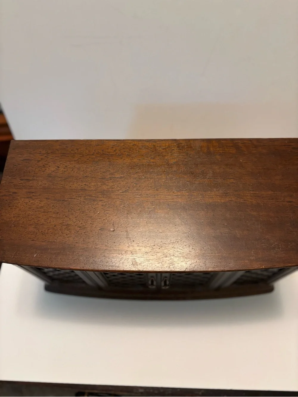 Vintage Mele Large Wooden Jewelry Box-Lattice Doors/Jewelry Storage Organizer